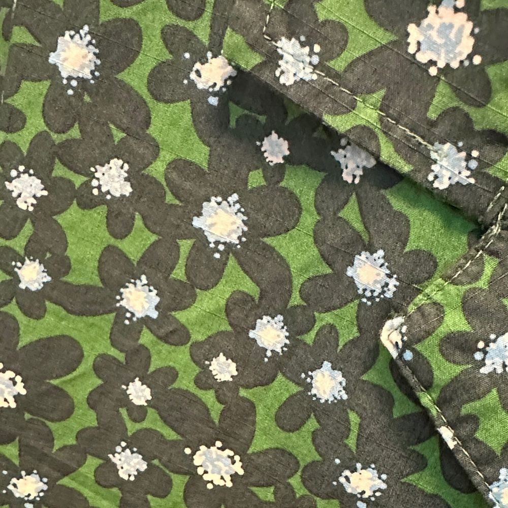 Free Assembly Men's Green Floral Patterned Casual Shirt Size XL - Picture 3 of 7